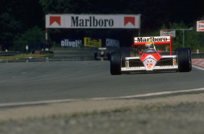 Ayrton Senna driving a McLaren F1 car