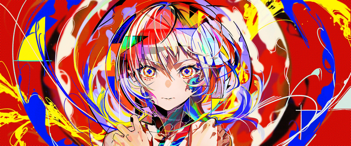 Mika Pikazo Illustration of a Woman with Abstract Background