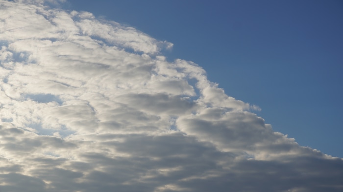 4K sky with white and gray clouds