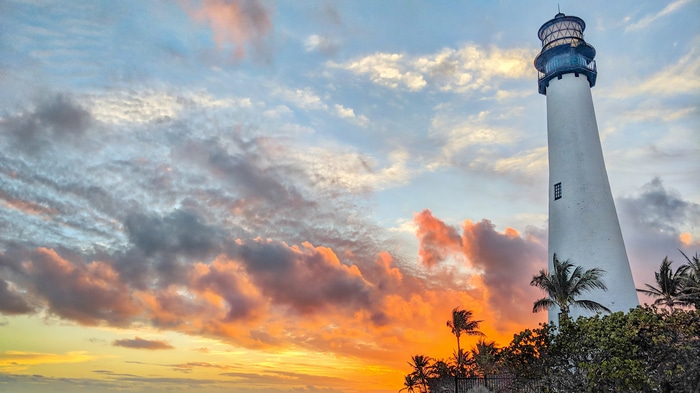 4K Lighthouse at Sunset in Florida