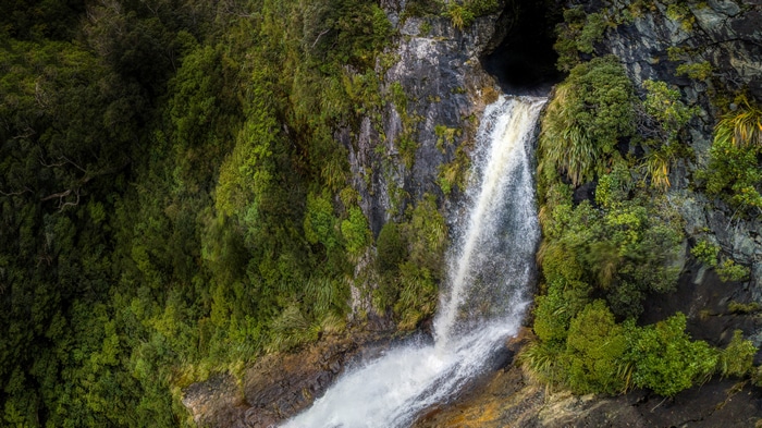 4K Waterfall in a Lush Forest