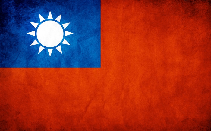 Flag of Taiwan with a textured background