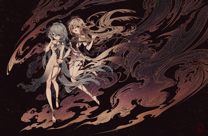 Seele Vollerei and companion in Honkai Impact crossover