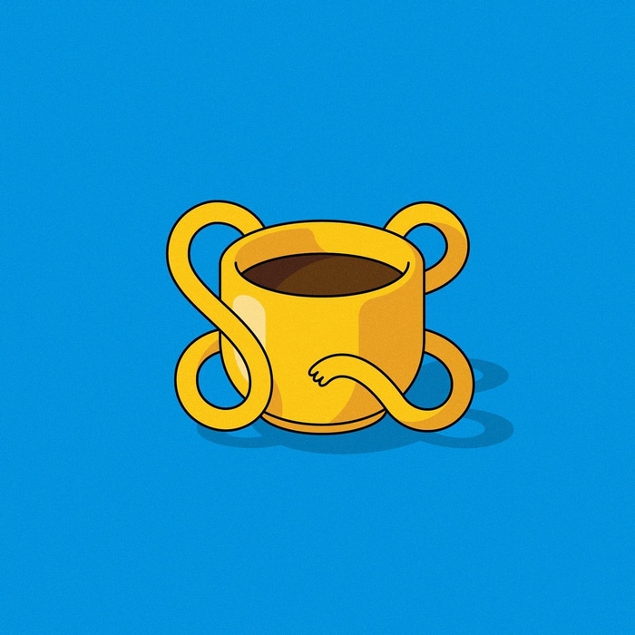 Jake the Dog as a coffee cup