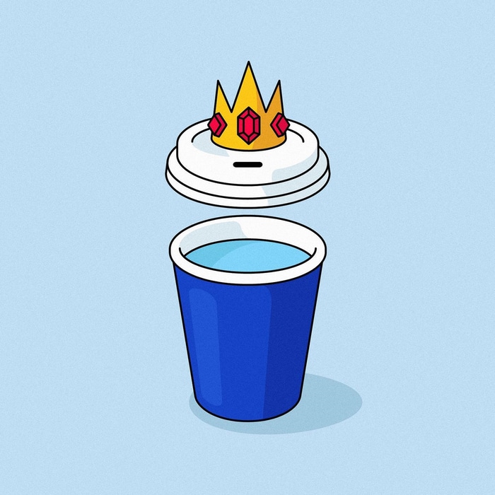 Ice King's Crown on a Coffee Cup