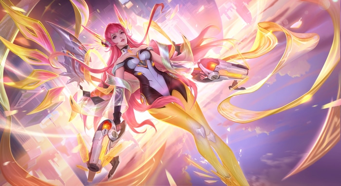 4K Honor of Kings Game CG with Pink Haired Woman
