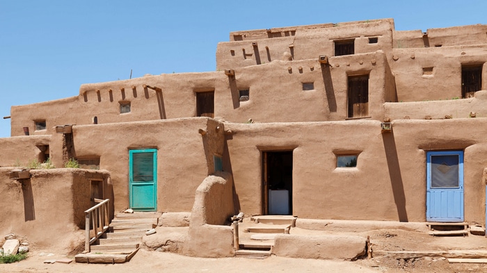 Earthen Houses in Taos Pueblo