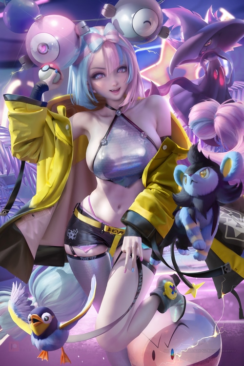 Iono and Luxio from Pokemon Scarlet & Violet fan art