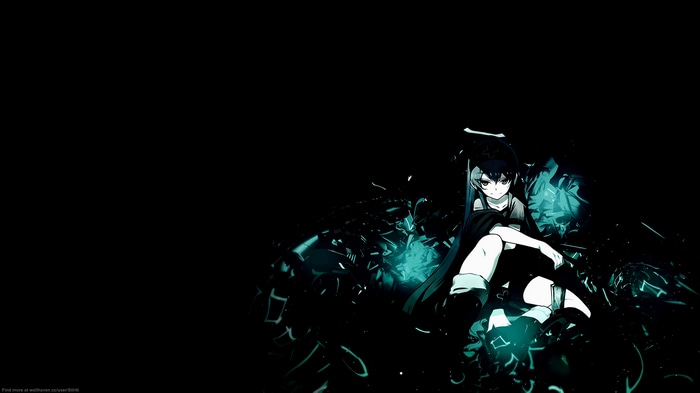 4K Anime Girl with Dark Energy