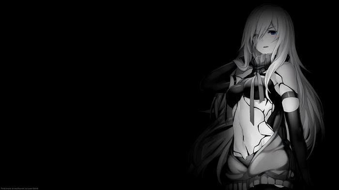 4K Anime Girl with Long White Hair