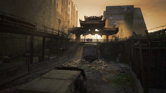 The Last of Us Part II post-apocalyptic city gate