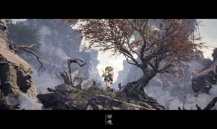 4K Genshin Impact Yaoyao in a mountainous landscape