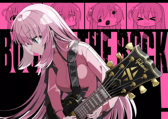 BOCCHI THE ROCK! Gotou Hitori playing guitar