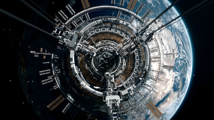 4K Space Station Orbiting Earth, The Wandering Earth 2