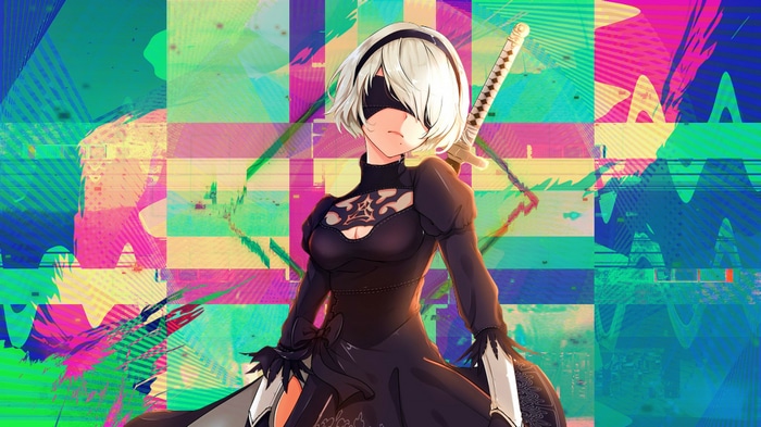 2B from Nier: Automata with a sword