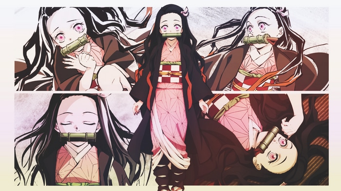 Nezuko Kamado collage from Kimetsu no Yaiba