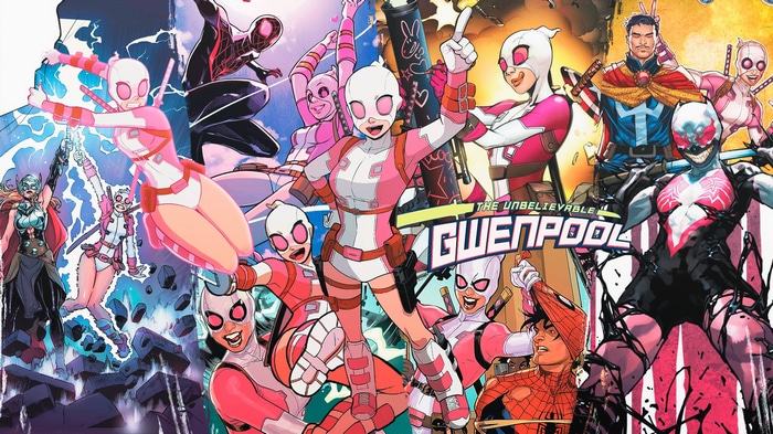 Gwenpool and Marvel Heroes Collage