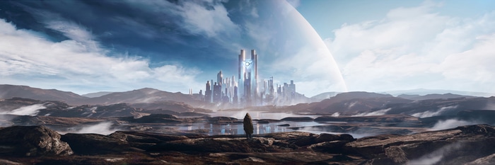 4K Science Fiction City Landscape