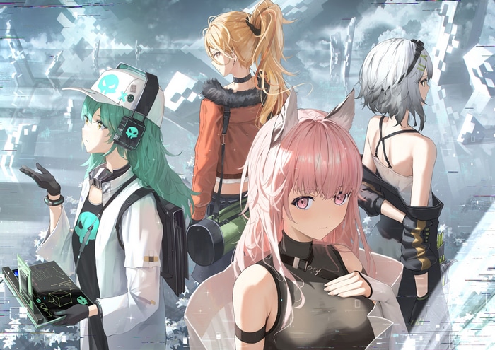 4K anime girls with fox ears and hats