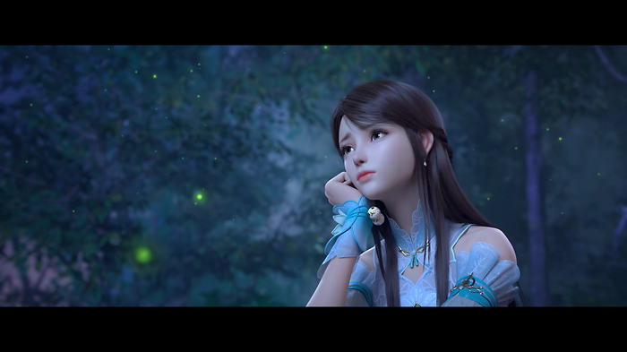 Xiao Xun'er from Dou Po Cang Qiong in a forest
