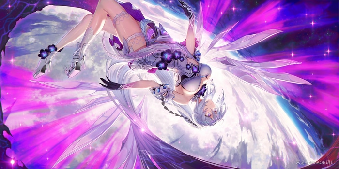 Kiana Kaslana in Honkai Impact 3rd with Wings and Stars
