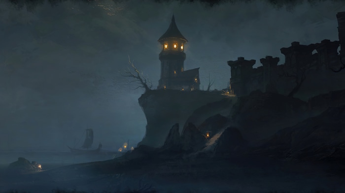 4K The Elder Scrolls Online Lighthouse at Night