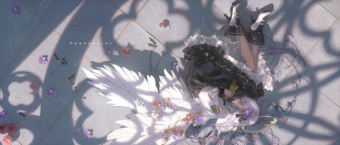 4K Angel Wings Azusa Blue Archive Caaaaarrot