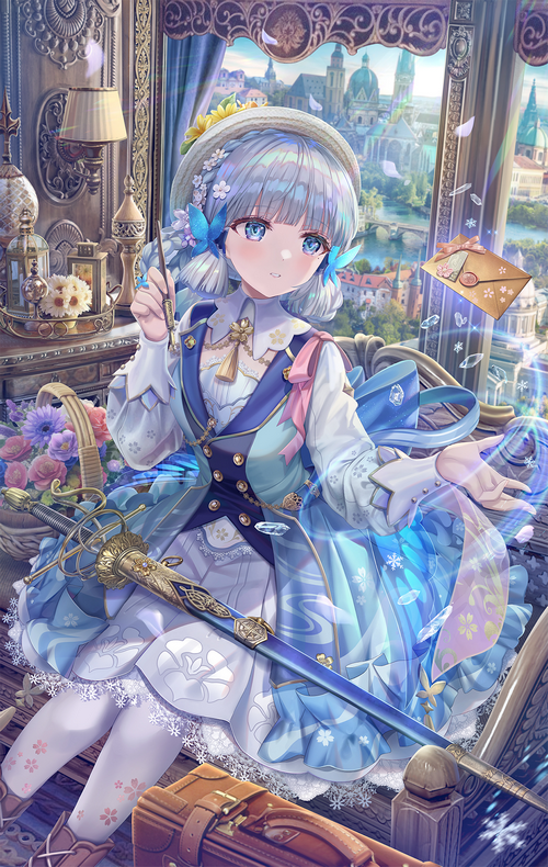 Torino Akua With Sword And Letter In Genshin Impact Hd Phone Wallpaper ...