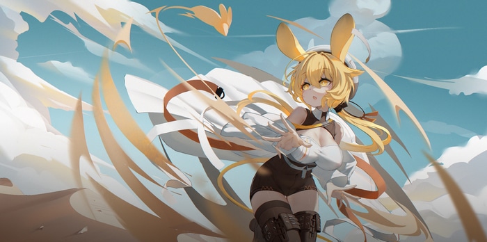 Dorothy from Arknights with animal ears