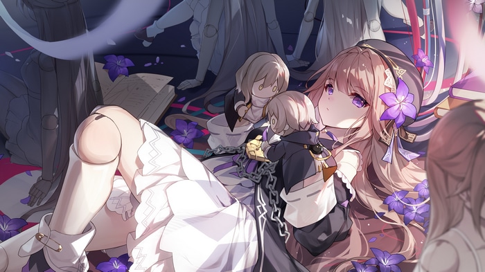 4K Honkai: Star Rail Herta with dolls and flowers