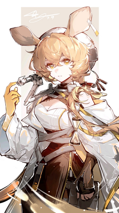Dorothy from Arknights with animal ears