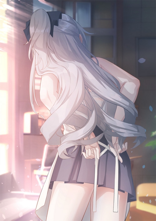 Bronya Zaychik in an apron from Honkai Impact 3rd
