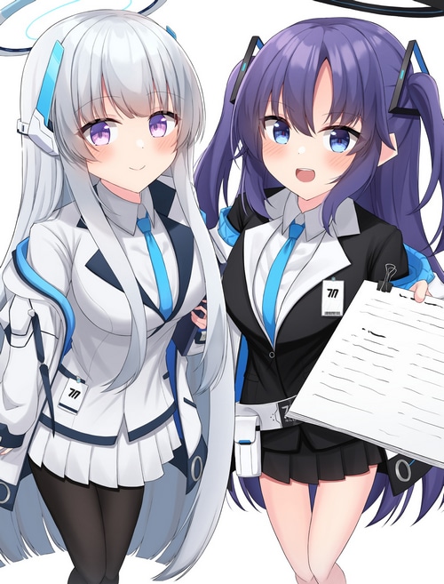 Hayase Yuuka and Ushio Noa from Blue Archive