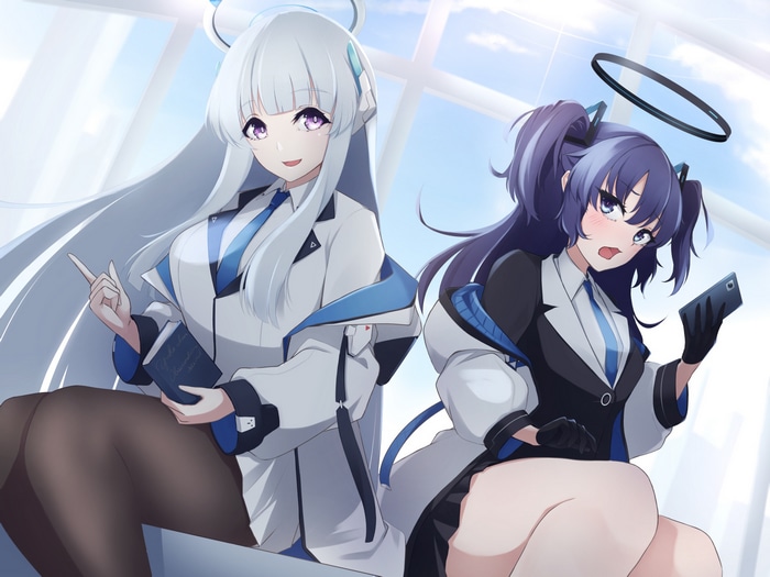 Hayase Yuuka and Ushio Noa from Blue Archive