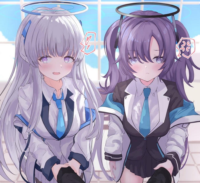 Blue Archive fan art of Noa and Yuuka