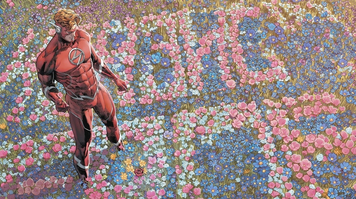 4K The Flash in a Field of Flowers