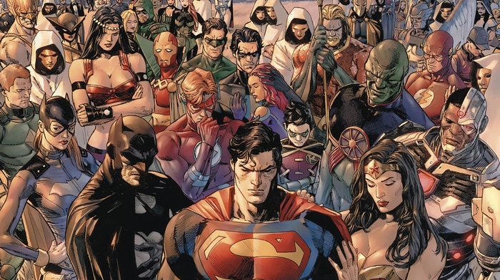 DC Comics Justice League Superheroes Group Portrait
