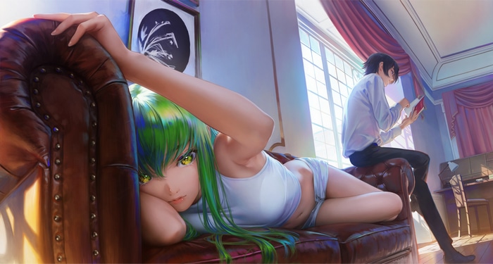 C.C. and Lelouch vi Britannia from Code Geass