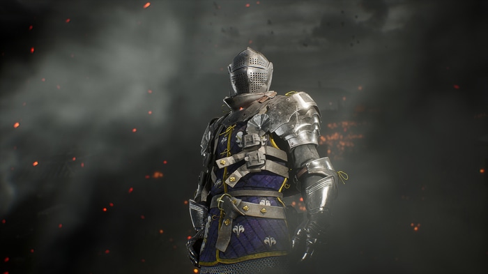 4K Warhaven Knight in Armor with Fire
