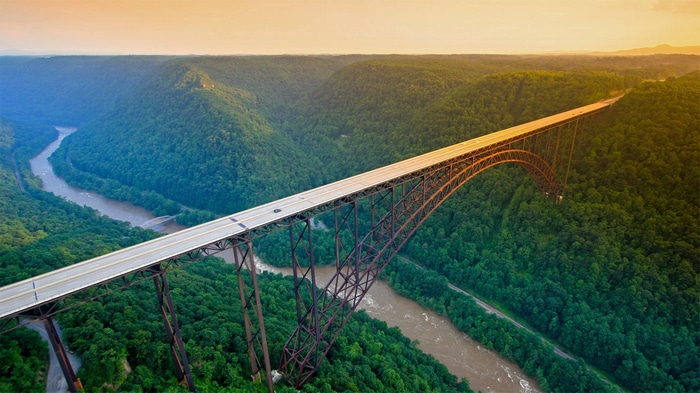 New River Gorge Bridge at Sunset