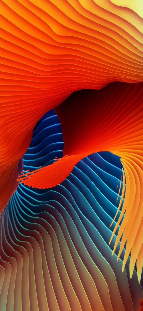 3D Abstract Colorful Wavy Shapes