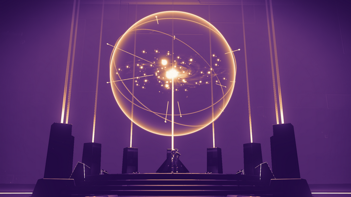 No Man's Sky - Futuristic Orb and Figure