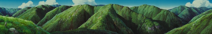 Princess Mononoke 4K mountain landscape panorama