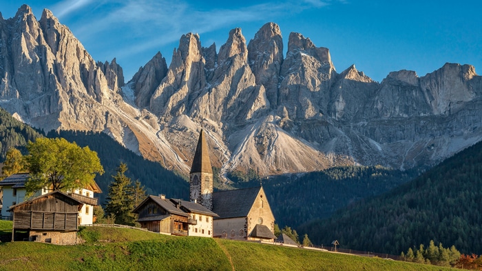 4K Dolomites Alps Mountains Landscape in Italy