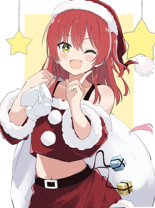 Kita Ikuyo in Christmas Costume with Gifts