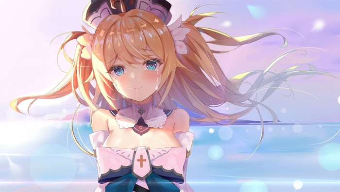 Barbara from Genshin Impact crying