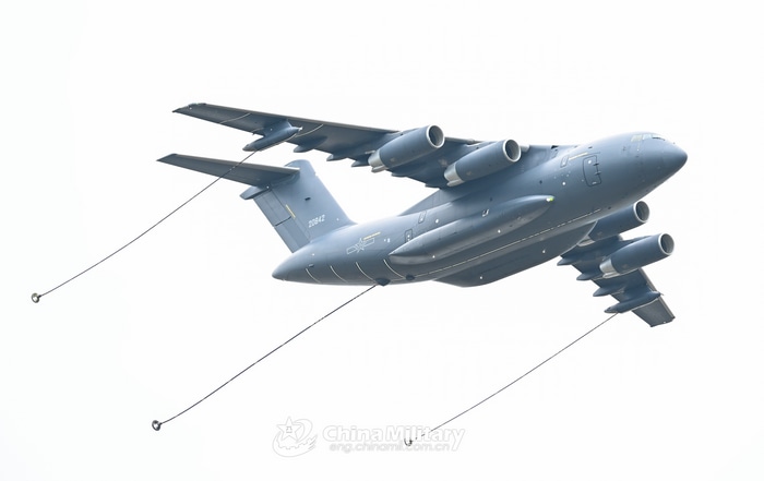 4K China Military Aircraft in Flight