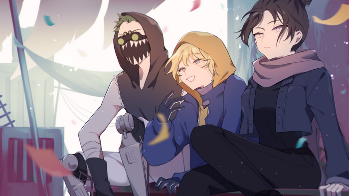 4K Apex Legends Wattson, Octane, and Wraith with Confetti