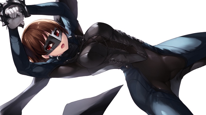 Makoto Niijima in a black bodysuit from Persona 5