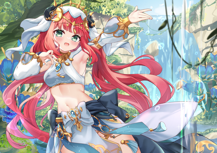 Nilou from Genshin Impact in a jungle setting